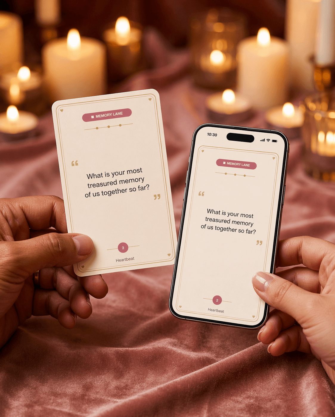 Heartbeat card game on phone